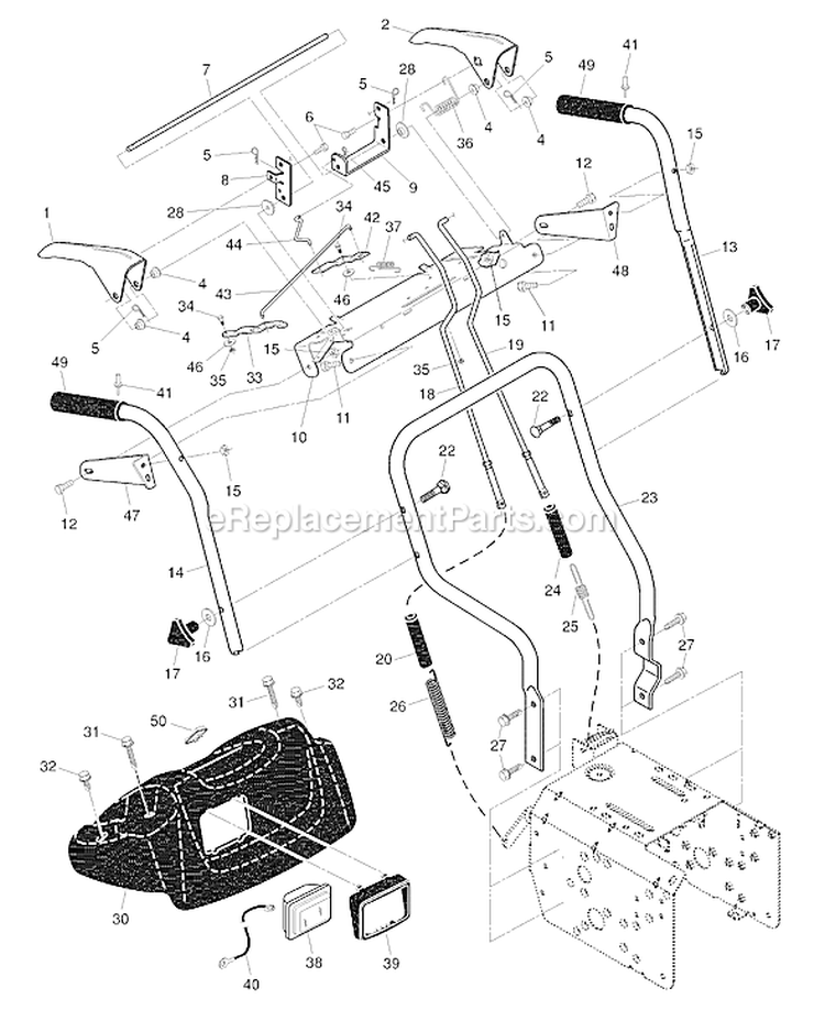 Page F Diagram and Parts List for 10527 SBE 961930016-04 -2007-11 Husqvarna Snow Blower