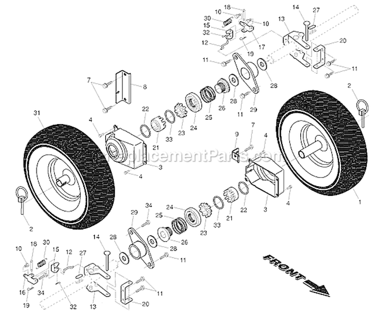 Page G Diagram and Parts List for 10527 SBE 961930016-04 -2007-11 Husqvarna Snow Blower