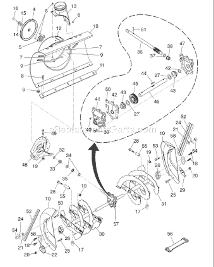 Page A Diagram and Parts List for 10527 SBE 961930016-05 -2007-12 Husqvarna Snow Blower