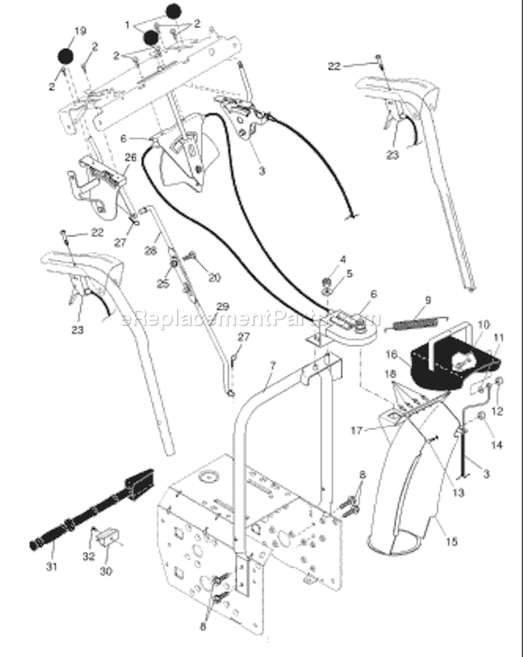 Page C Diagram and Parts List for 10527 SBE 961930016-05 -2007-12 Husqvarna Snow Blower