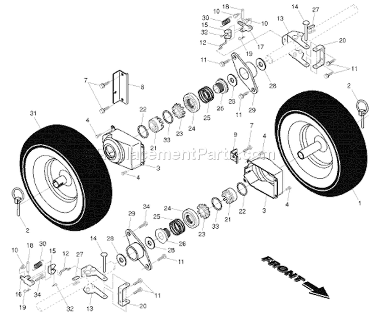 Page G Diagram and Parts List for 10527 SBE 961930016-05 -2007-12 Husqvarna Snow Blower