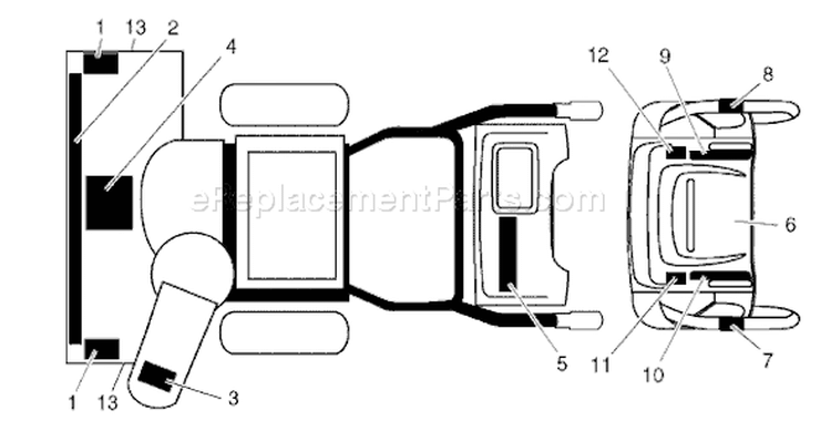 Page D Diagram and Parts List for 10527 SBE 96193001603 -2007-08 Husqvarna Snow Blower