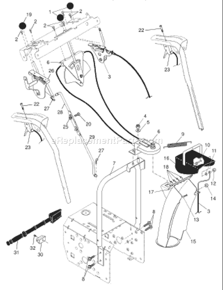 Page C Diagram and Parts List for 10527 SBE 96193001606 -2008-01 Husqvarna Snow Blower