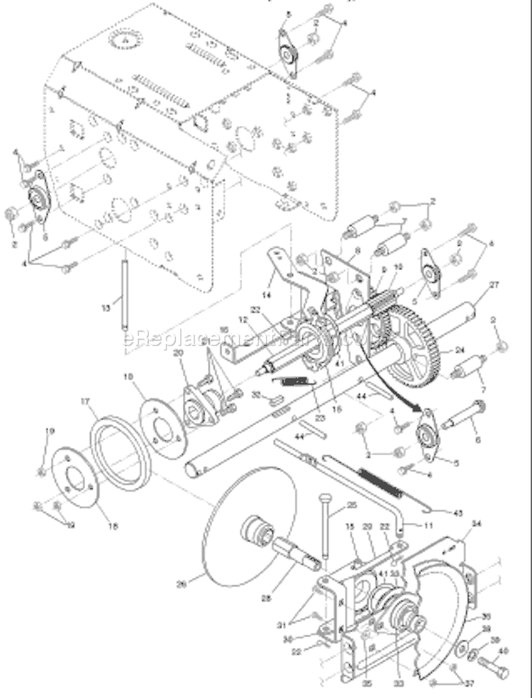 Page E Diagram and Parts List for 10527 SBE 96193001606 -2008-01 Husqvarna Snow Blower