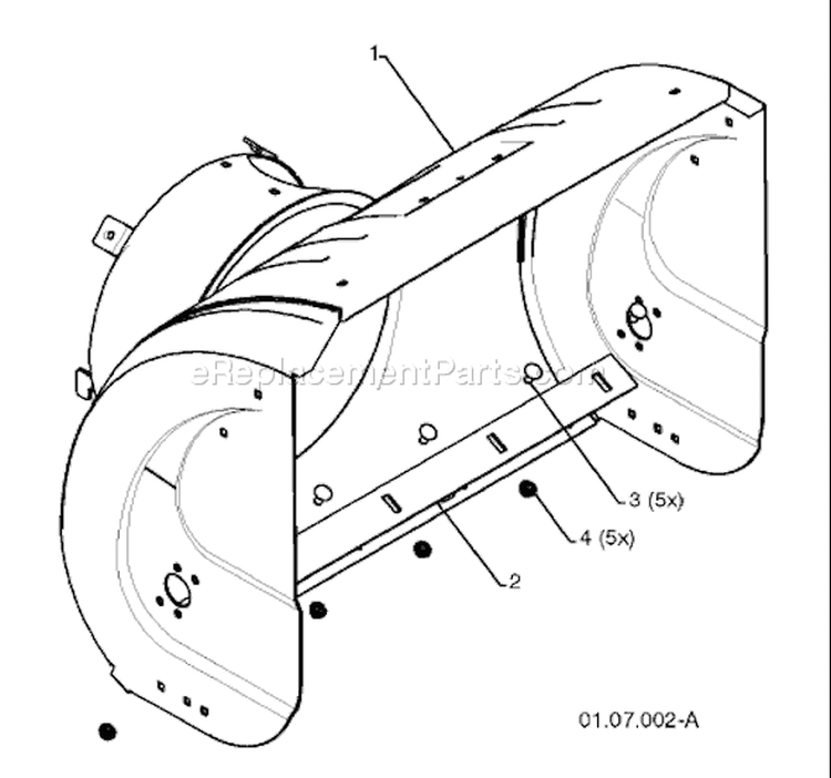 Page B Diagram and Parts List for 10527 SB 96193002700 -2008-08 Husqvarna Snow Blower
