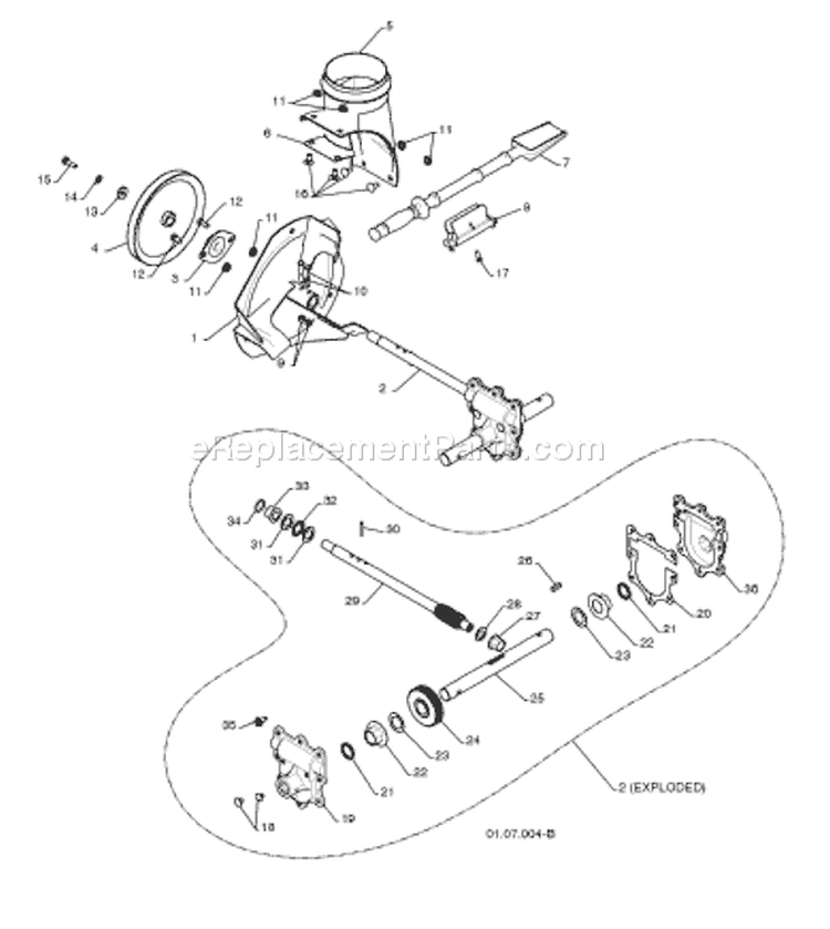 Page T Diagram and Parts List for 10527 SB LS 96193002800 -2008-09 Husqvarna Snow Blower