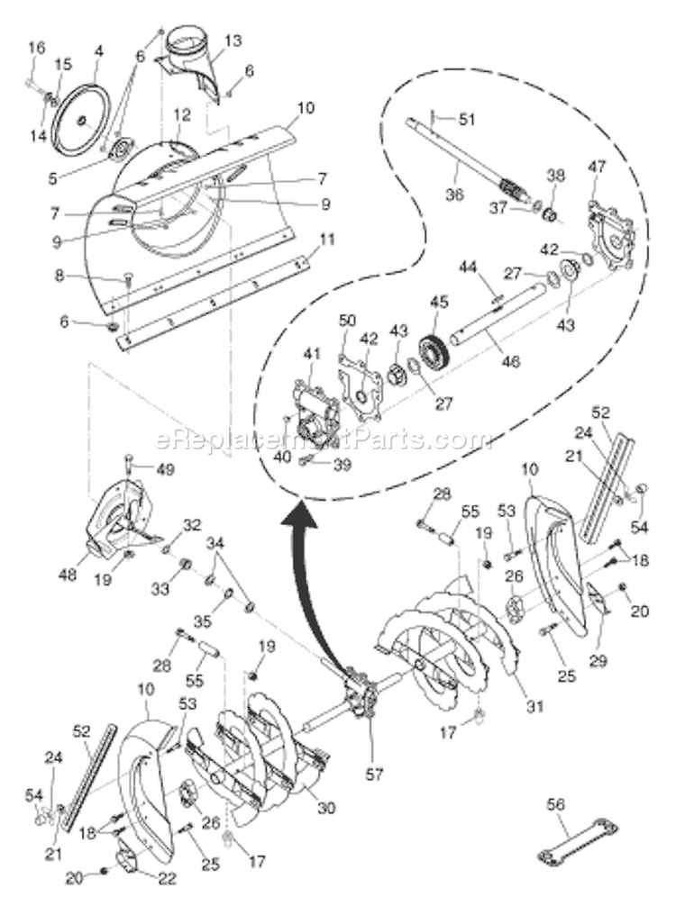 Page A Diagram and Parts List for 10530 SBE 96193002000 -2006-08 Husqvarna Snow Blower