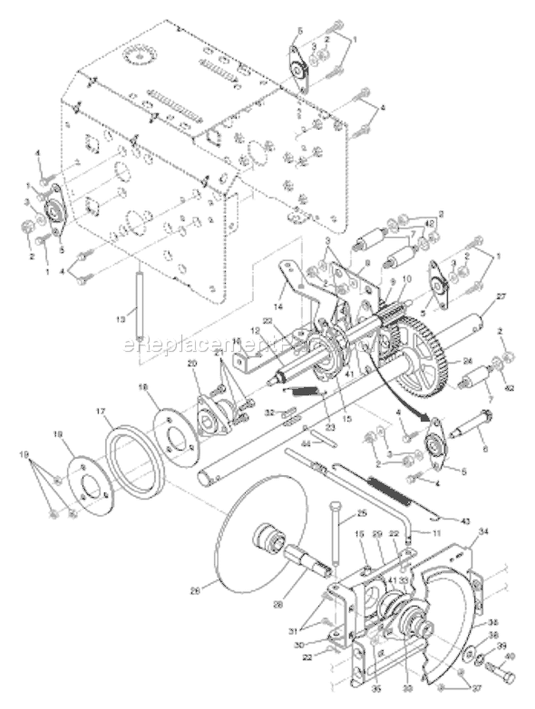 Page E Diagram and Parts List for 10530 SBE 96195000100 -2006-06 Husqvarna Snow Blower