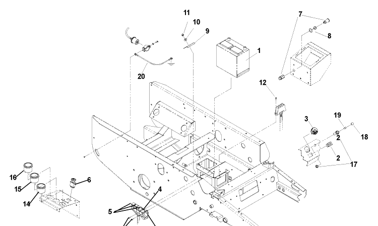 Electrical Group Diagram and Parts List for BZ6127 (BAM)(2005-01) Husqvarna Lawn Mower