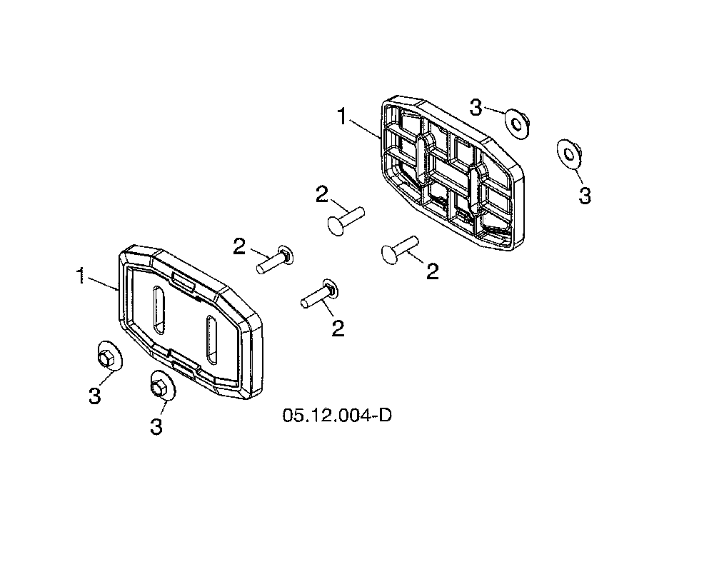 Skid show Diagram and Parts List for 96193010106  Husqvarna Snow Blower