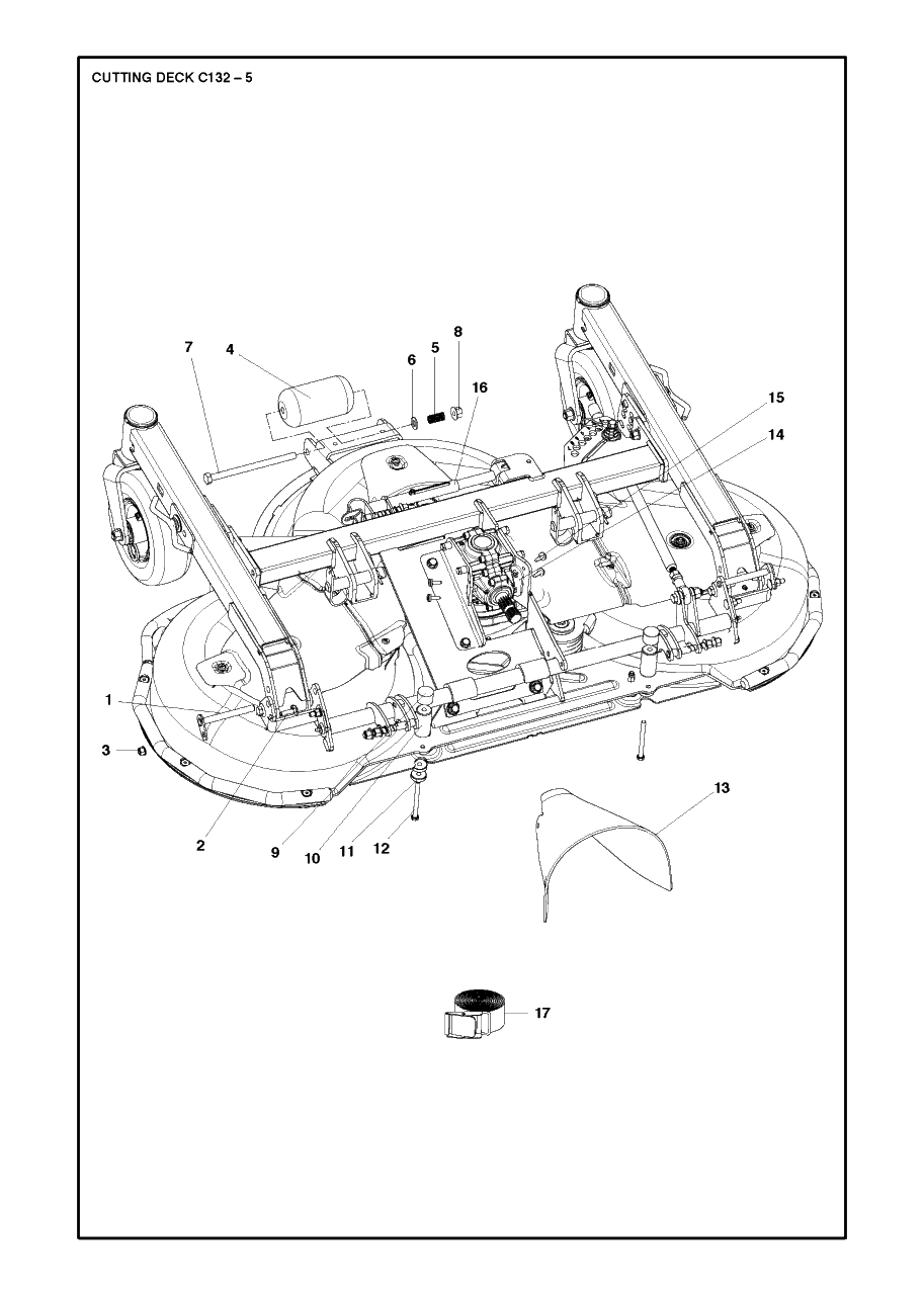 52-Inch/132cm Cutting Deck 3 Diagram and Parts List for C132 (967293801)(2019-09) Husqvarna Lawn Tractor Accessories