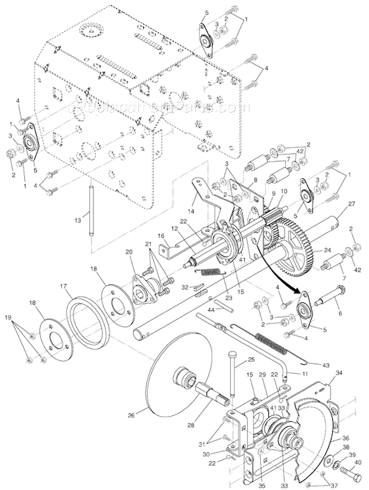 Page E Diagram and Parts List for 1130 SBEXP 96193000600 -2006-05 Husqvarna Snow Blower