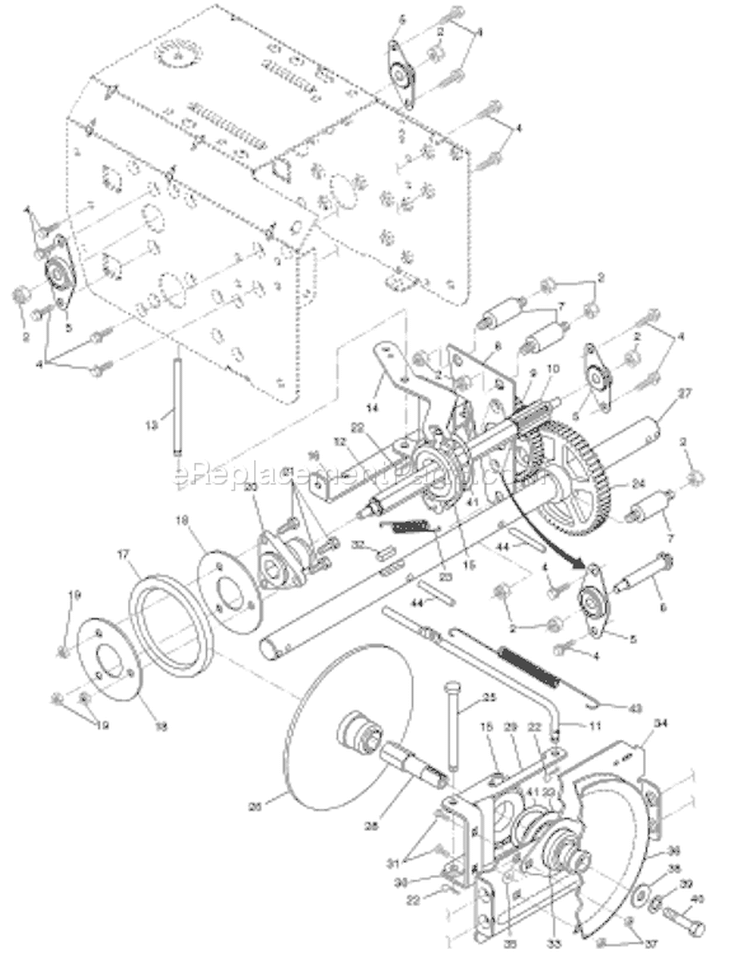 Page E Diagram and Parts List for 1130 SBEXP 96193001801 -2008-01 Husqvarna Snow Blower