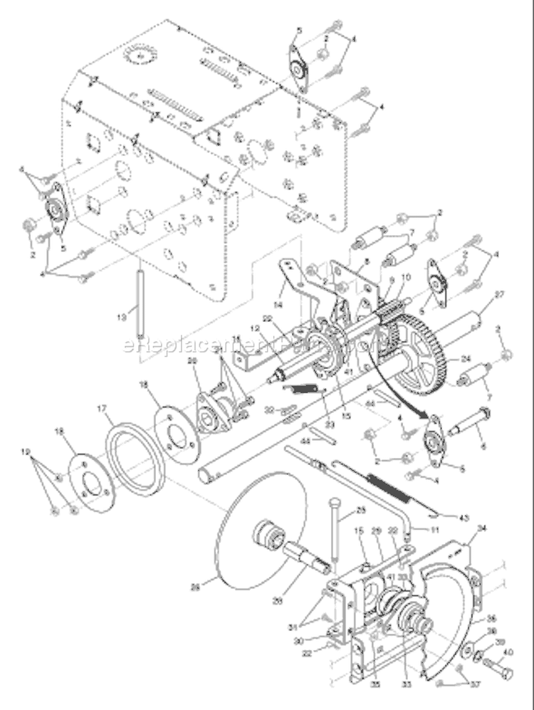 Page E Diagram and Parts List for 1130 SBEXP 96195000201 -2006-10 Husqvarna Snow Blower