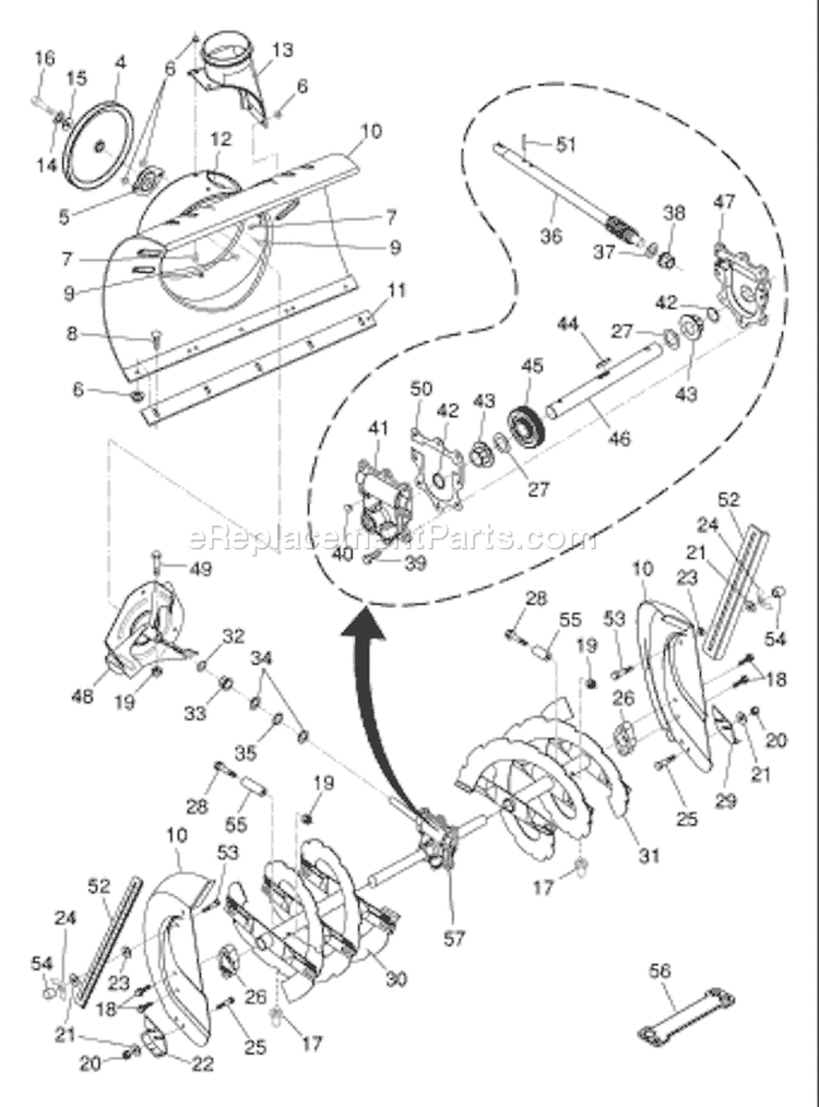 Page A Diagram and Parts List for 1130SBE 1130 SBE 96193001700 -2006-08 Husqvarna Snow Blower