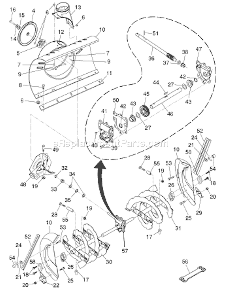 Page A Diagram and Parts List for 1130SBE 1130 SBE 96193001701 -2008-01 Husqvarna Snow Blower