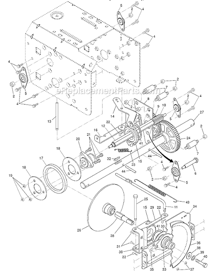 Page E Diagram and Parts List for 1130SBE 1130 SBE 96193001701 -2008-01 Husqvarna Snow Blower
