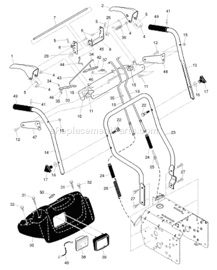 Page F Diagram and Parts List for 1130SBE 1130 SBE 96193001701 -2008-01 Husqvarna Snow Blower