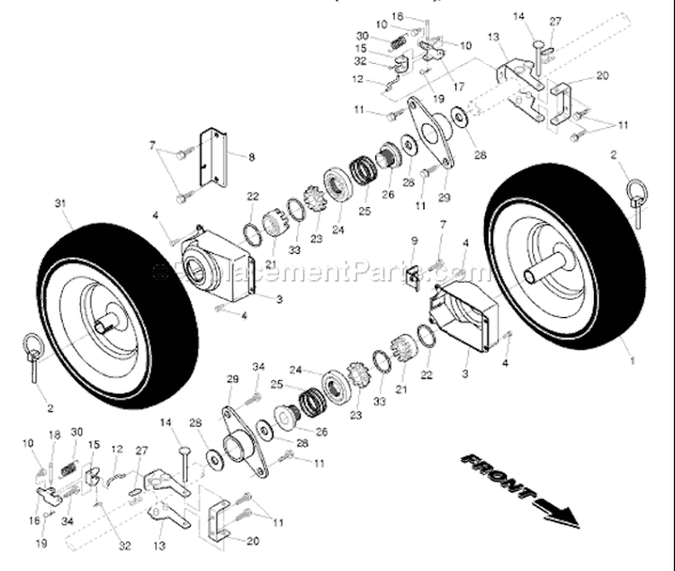 Page G Diagram and Parts List for 1130SBE 1130 SBE 96193001701 -2008-01 Husqvarna Snow Blower