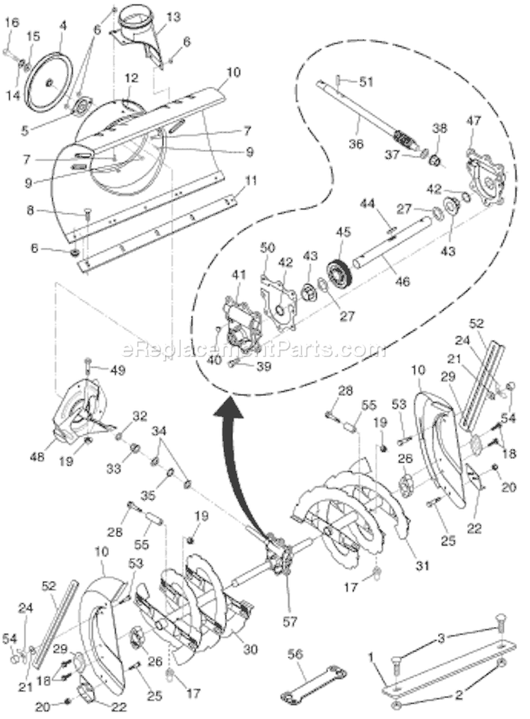 Page A Diagram and Parts List for 1130 SBE OV 96193002400 -2008-01 Husqvarna Snow Blower