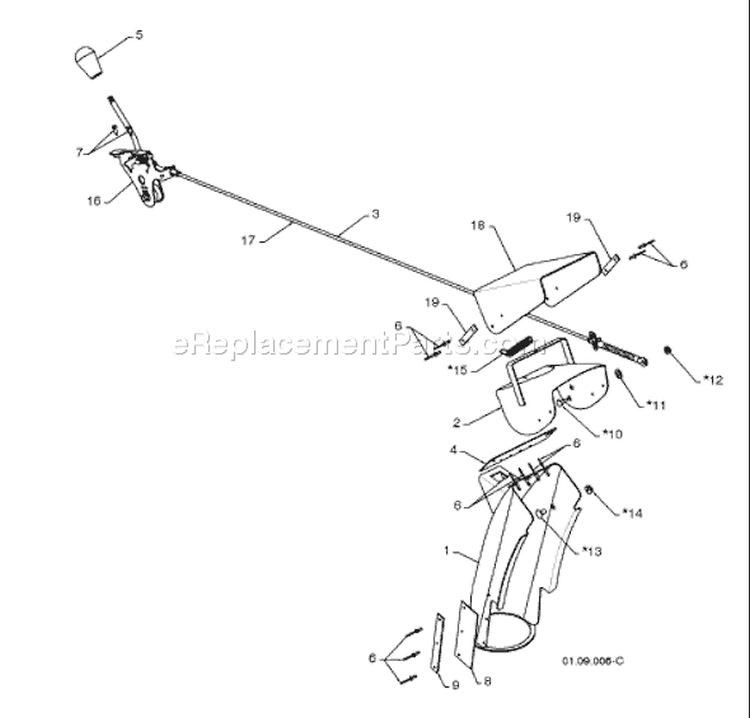 Page M Diagram and Parts List for 1130 SB LS 96193002900 -2008-08 Husqvarna Snow Blower