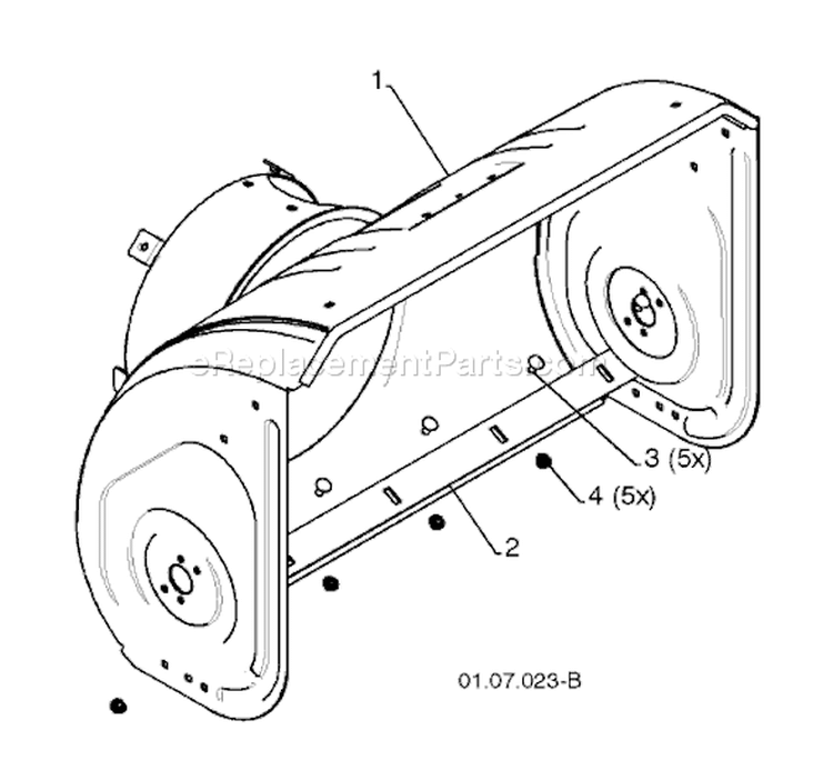 Page B Diagram and Parts List for 1130 SB LS 96193002900 -2008-08 Husqvarna Snow Blower
