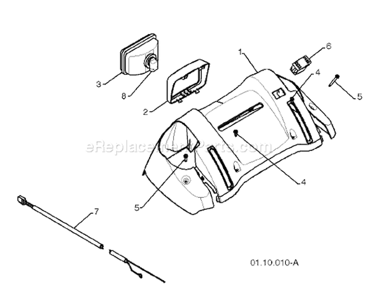 Page G Diagram and Parts List for 1130 SB XLS 96193003000 -2008-09 Husqvarna Snow Blower