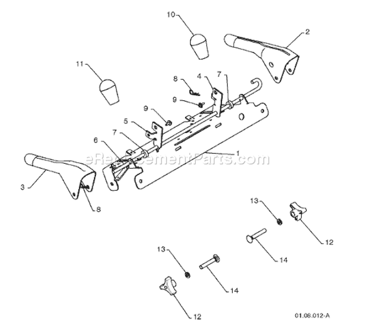 Page H Diagram and Parts List for 1130 SB XLS 96193003000 -2008-09 Husqvarna Snow Blower