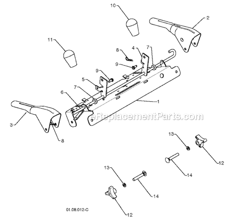 Page X Diagram and Parts List for 11524E 96193006600 -2010-08 Husqvarna Snow Blower