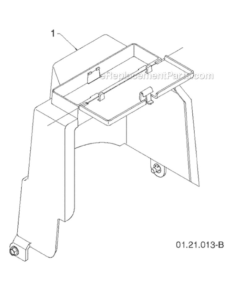 Chassis, Engine And Pulleys Diagram and Parts List for 11524E 96193007400 -2011-07 Husqvarna Snow Blower