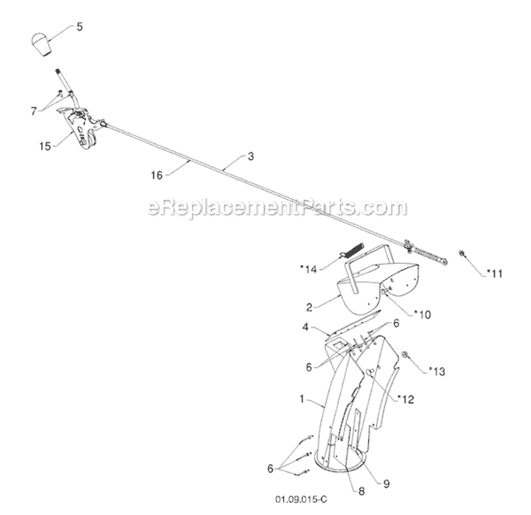 Page N Diagram and Parts List for 11524E 96193007400 -2011-07 Husqvarna Snow Blower