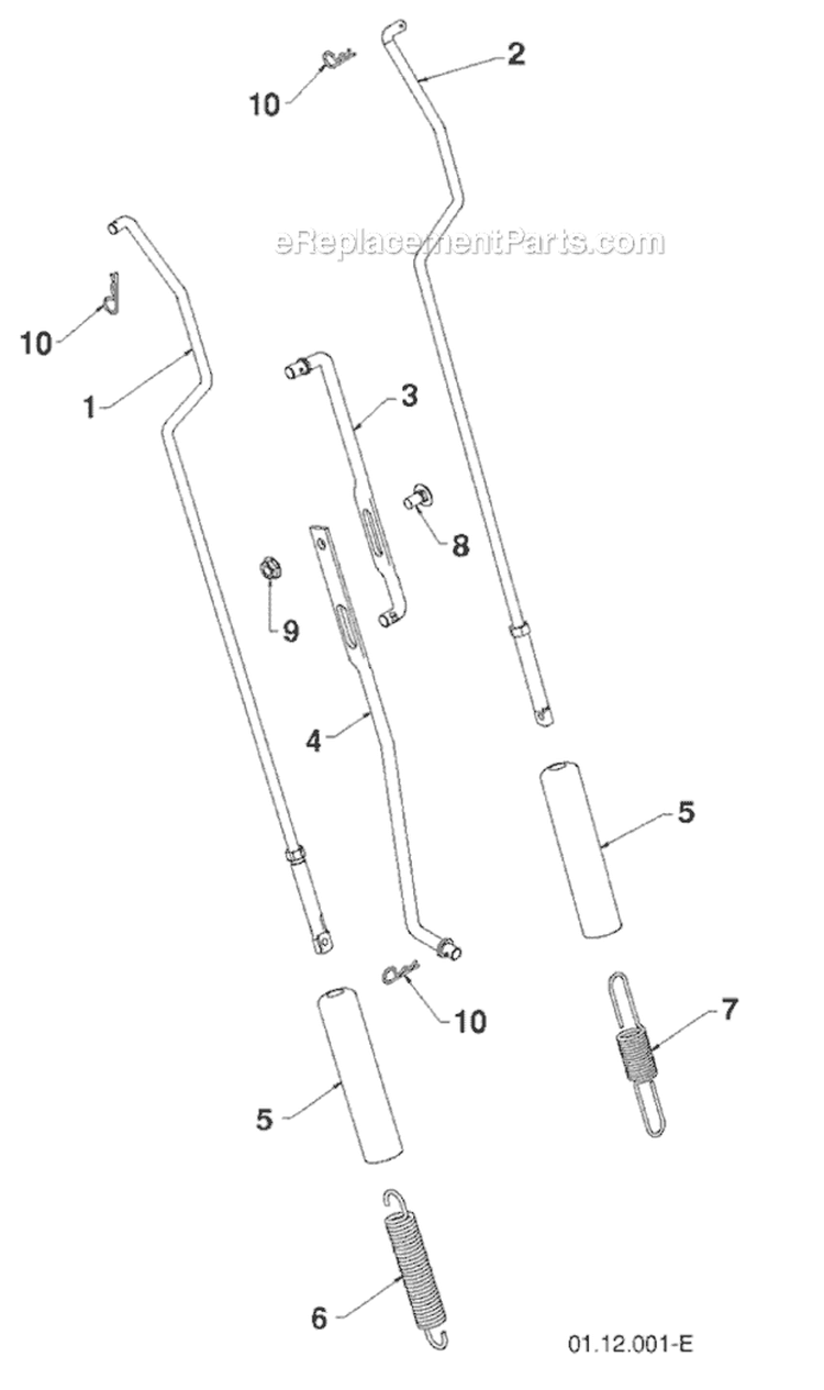 Page U Diagram and Parts List for 11524E 96193007400 -2011-07 Husqvarna Snow Blower