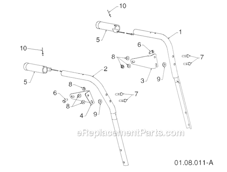 Page X Diagram and Parts List for 11524E 96193007400 -2011-07 Husqvarna Snow Blower