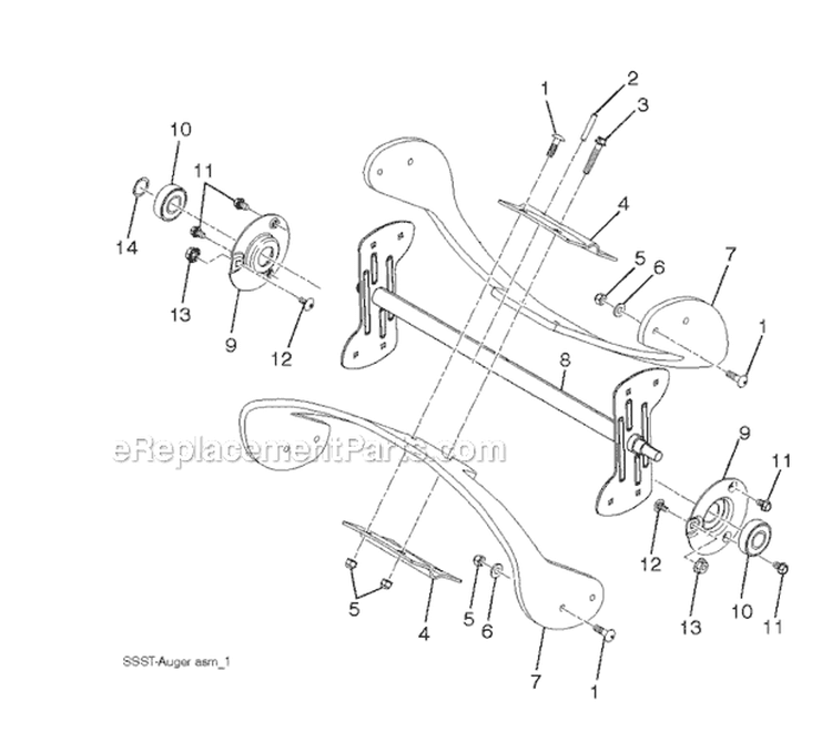 Page Y Diagram and Parts List for 11524E 96193007400 -2011-07 Husqvarna Snow Blower