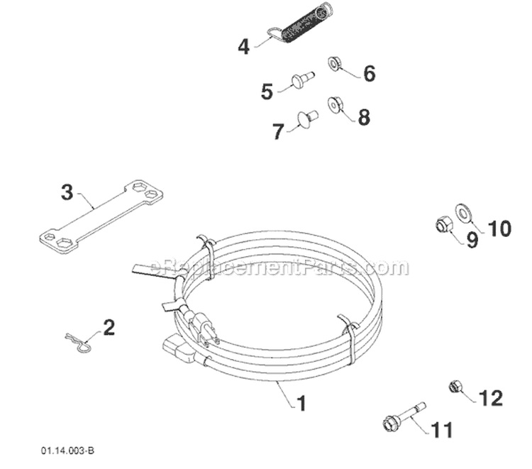 Accessories Diagram and Parts List for 11524E 96193007400 -2011-07 Husqvarna Snow Blower