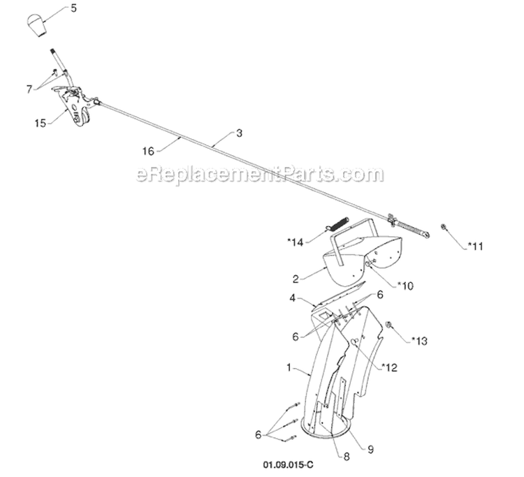 Page Q Diagram and Parts List for 11524E 96193007401 -2011-07 Husqvarna Snow Blower