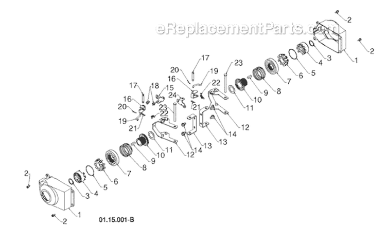 Wheels Diagram and Parts List for 11524E 96193007401 -2011-07 Husqvarna Snow Blower
