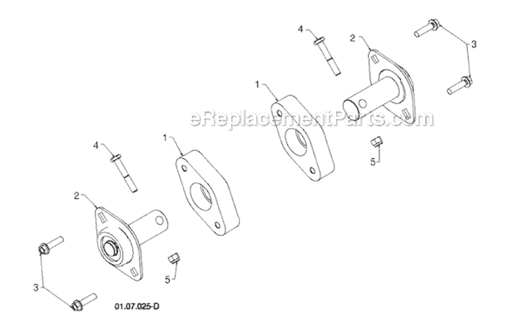 Auger Housing And Impeller Diagram and Parts List for 11524E 96193007401 -2011-07 Husqvarna Snow Blower