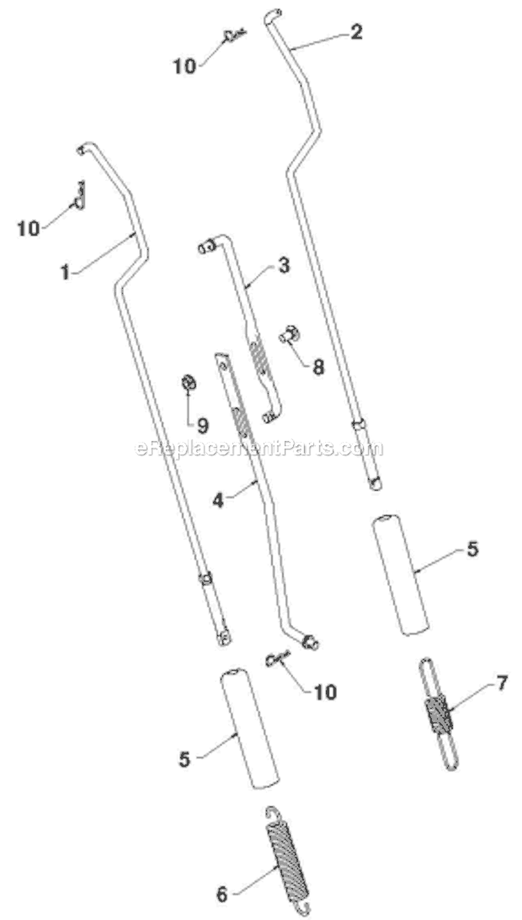 Handle Diagram and Parts List for 11524E 96193007403 - 2012-06 Husqvarna Snow Blower