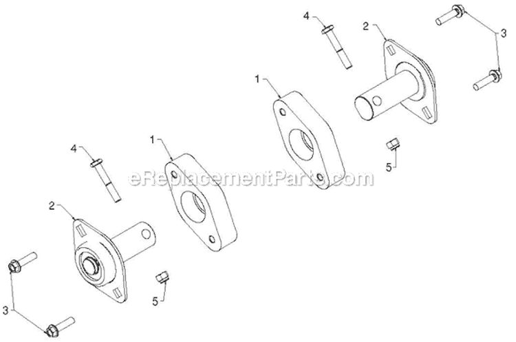 Auger Housing Impeller Diagram and Parts List for 11524E 96193007404 - 2012-08 Husqvarna Snow Blower