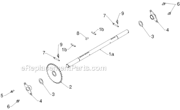 Drive Diagram and Parts List for 11524E 96193007404 - 2012-08 Husqvarna Snow Blower