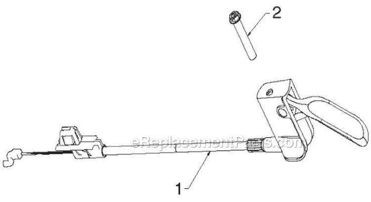 Handle Diagram and Parts List for 11524E 96193007404 - 2012-08 Husqvarna Snow Blower