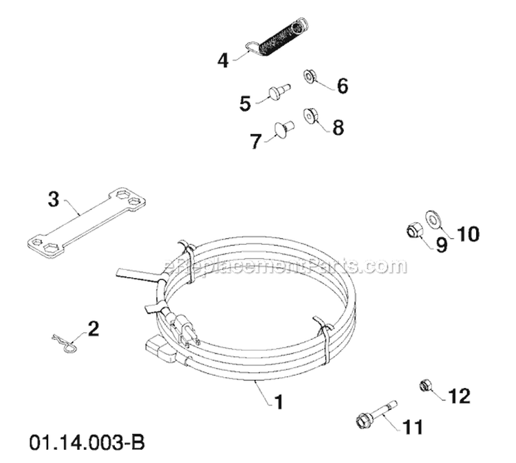Page G Diagram and Parts List for 11524E 96193008200 -2011-08 Husqvarna Snow Blower