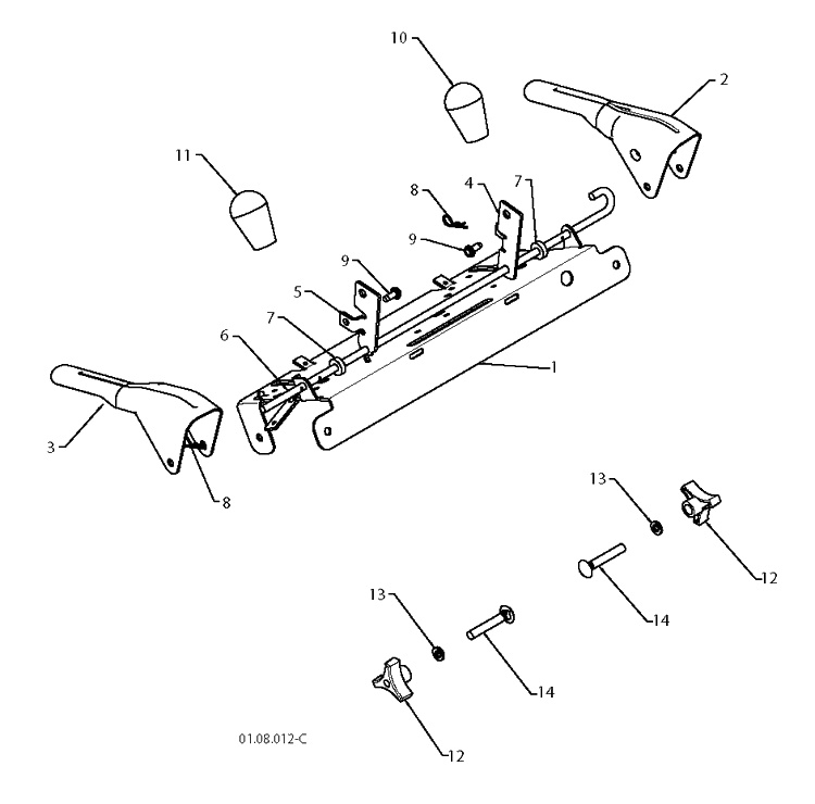 Control Panel And Discharge Chute 3 Diagram and Parts List for 5524ST 2010-04 Husqvarna Snow Blower