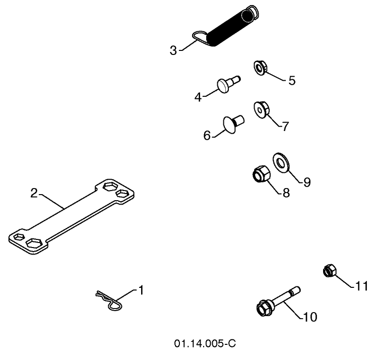 Bag Of Parts 2 Diagram and Parts List for ST261E (96191003000)(2009-09) Husqvarna Snow Blower