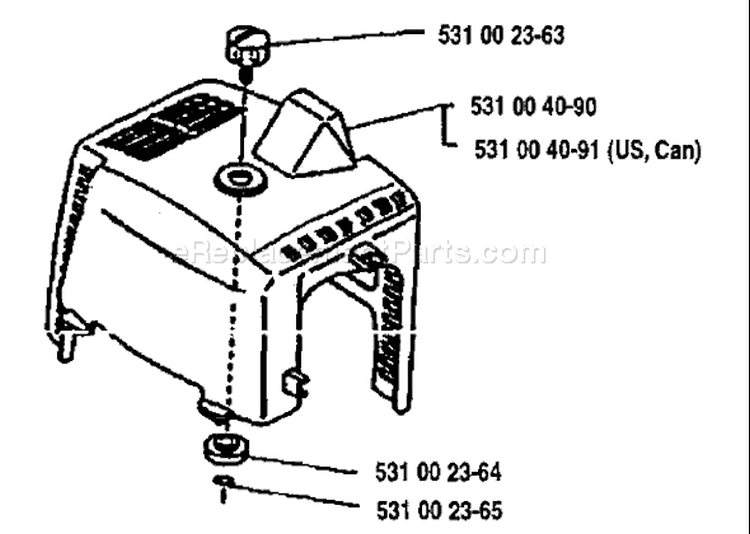 Page F Diagram and Parts List for 120L 120 L 1993-02 Husqvarna Trimmer
