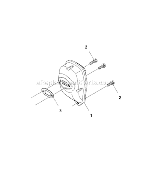 Muffler Diagram and Parts List for 122C  Husqvarna Trimmer