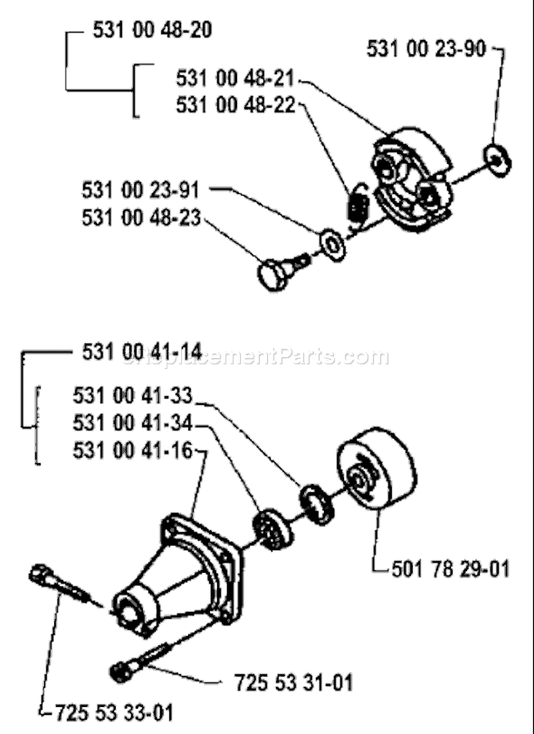 Page D Diagram and Parts List for 122L 122 L 1995-03 Husqvarna Trimmer