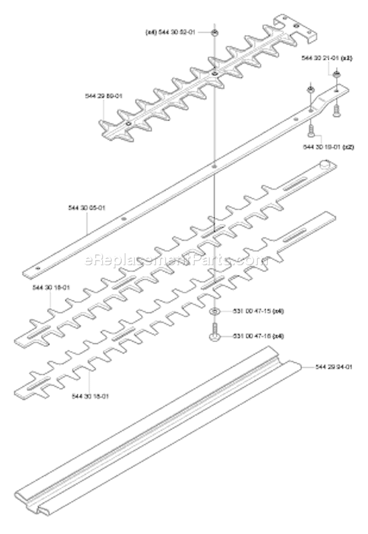 Page F Diagram and Parts List for 123 HD 60 2006-03 Husqvarna Hedge Trimmer