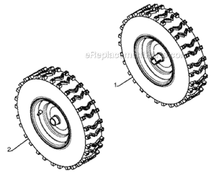 Wheels Diagram and Parts List for 12527HV 96193005300 -2010-06 Husqvarna Snow Blower